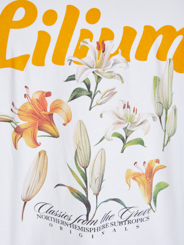 Product CAMISETA GROVE-Bright White Print:FLOWERS - Image 3