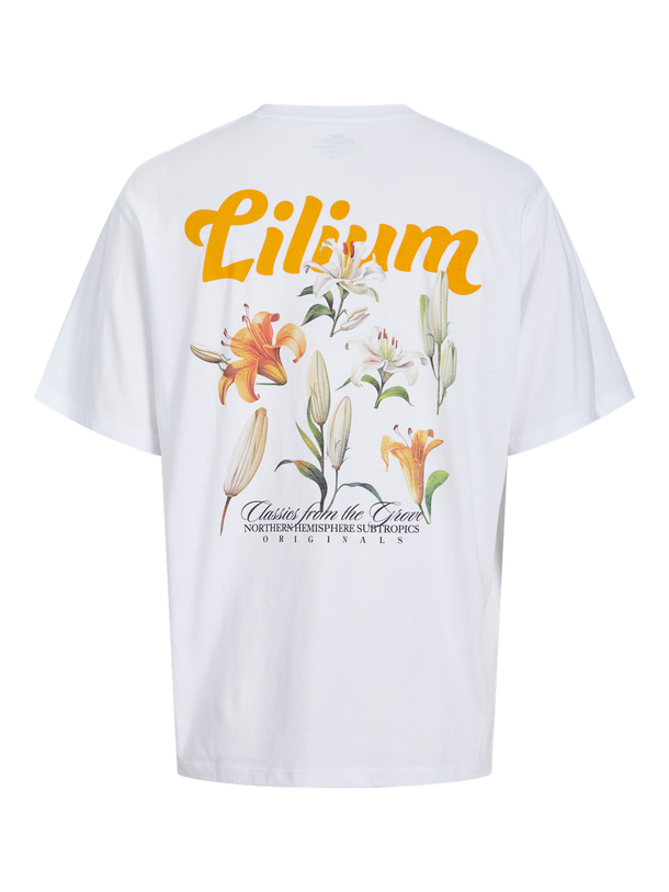 Product CAMISETA GROVE-Bright White Print:FLOWERS - Image 1