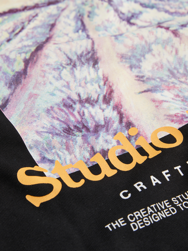 Product CAMISETA SPLIT PAINTING - Black - Image 3