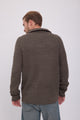 SWEATER BLUNORTH - Olive Night Detail:MELANGE