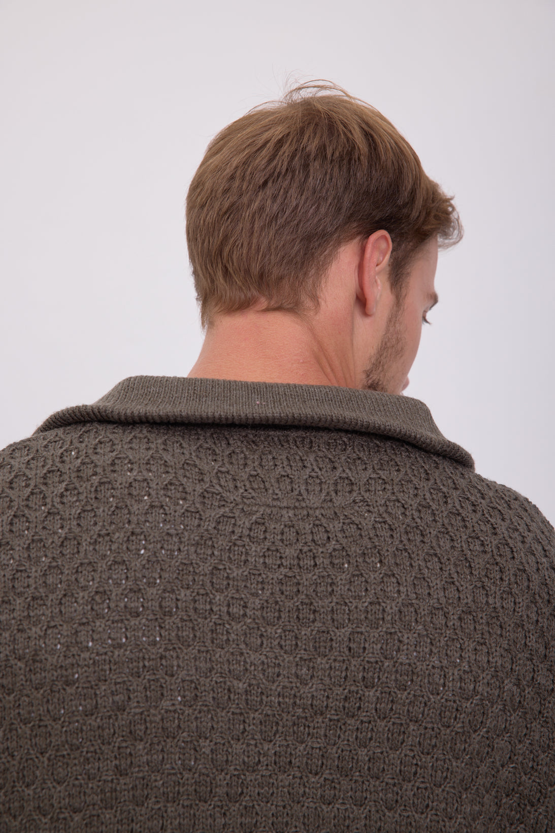 SWEATER BLUNORTH - Olive Night Detail:MELANGE