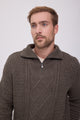 SWEATER BLUNORTH - Olive Night Detail:MELANGE