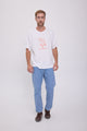 CAMISETA GAME - Bright White Print:ORANGE PRINT