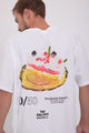 CAMISETA REAL MEAL - Bright White Print:CAKE