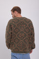 SWEATER MAGNO - Olive Night Pattern:brown pattern
