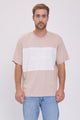CAMISETA FREDERIKSBERG MARGATE - Moonbeam Detail:WHITE BLOCKING