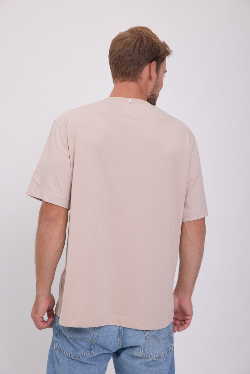 CAMISETA FREDERIKSBERG MARGATE - Moonbeam Detail:WHITE BLOCKING