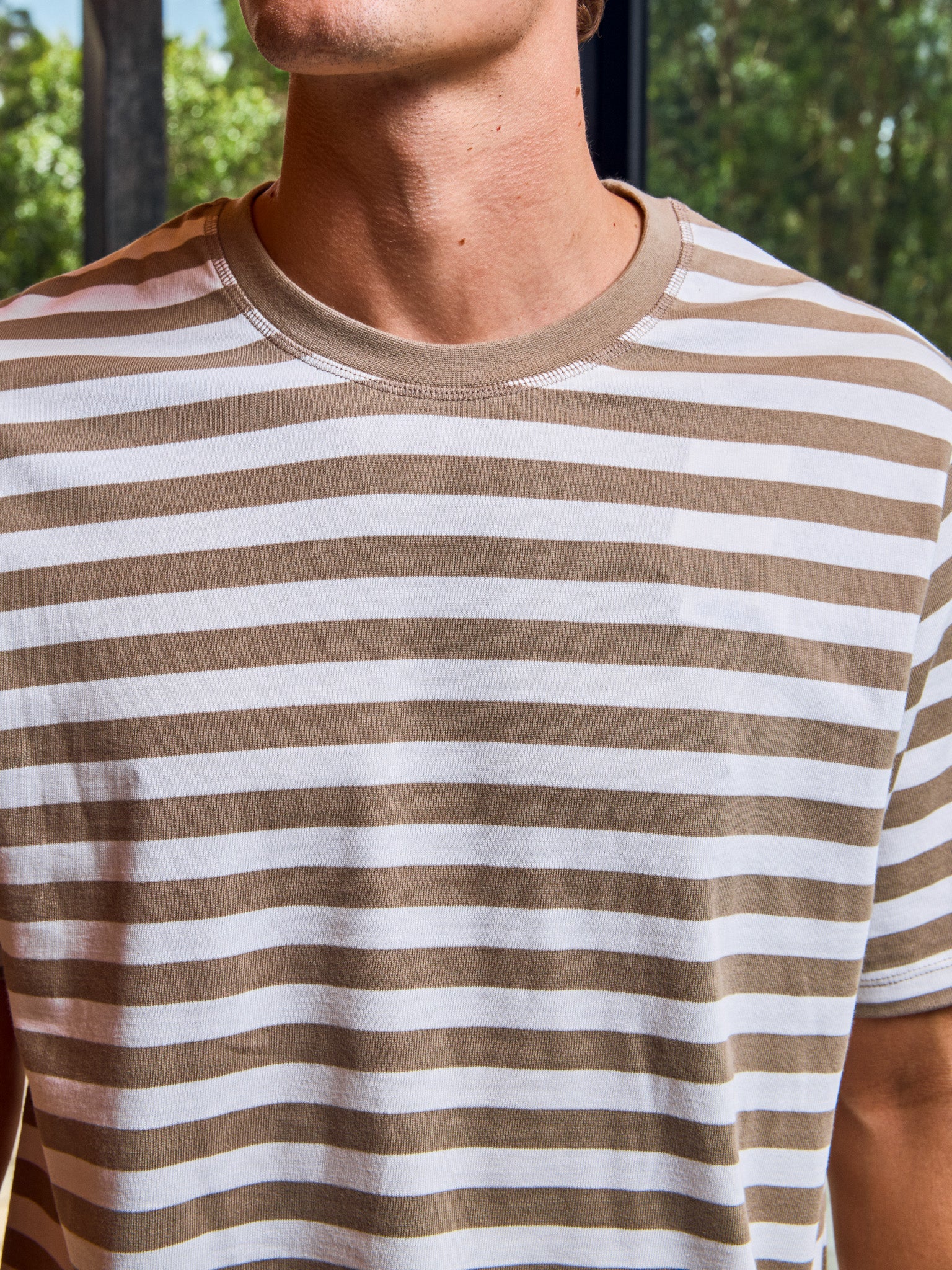 CAMISETA VESTERBRO - Humus Stripes:CLOUD DANCER