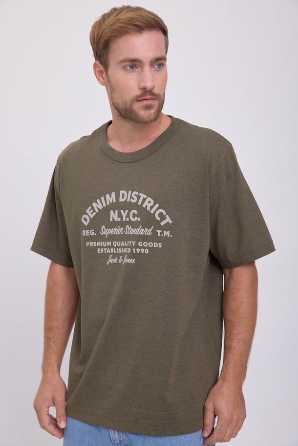Product CAMISETA RASHFORD  - Olive Night Detail:MELANGE - Image 3