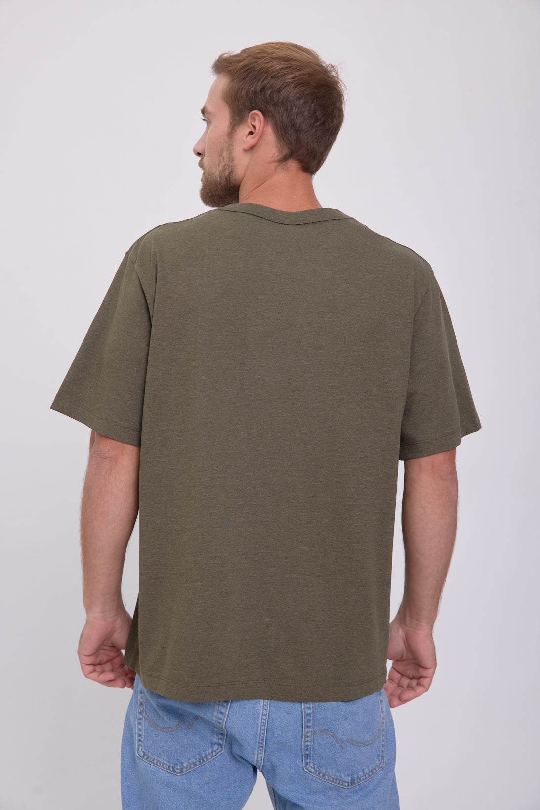 CAMISETA RASHFORD  - Olive Night Detail:MELANGE
