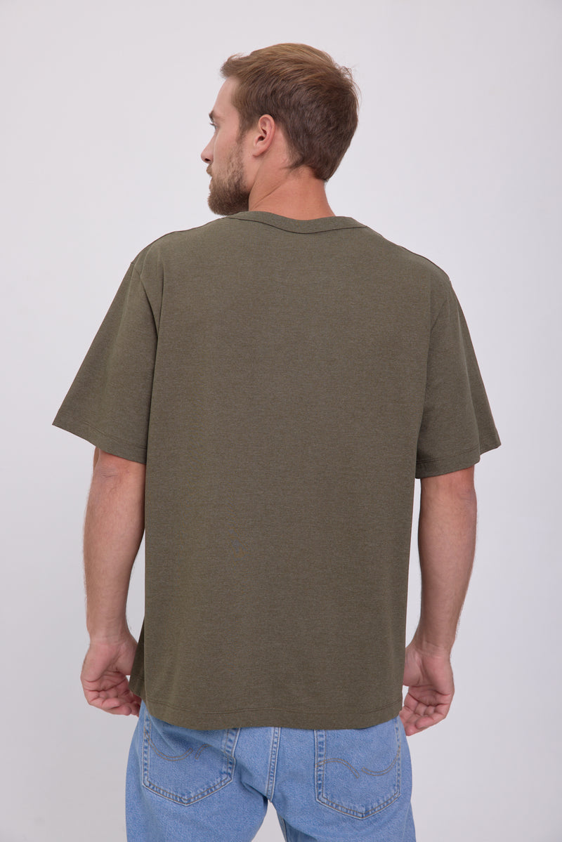 CAMISETA RASHFORD  - Olive Night Detail:MELANGE