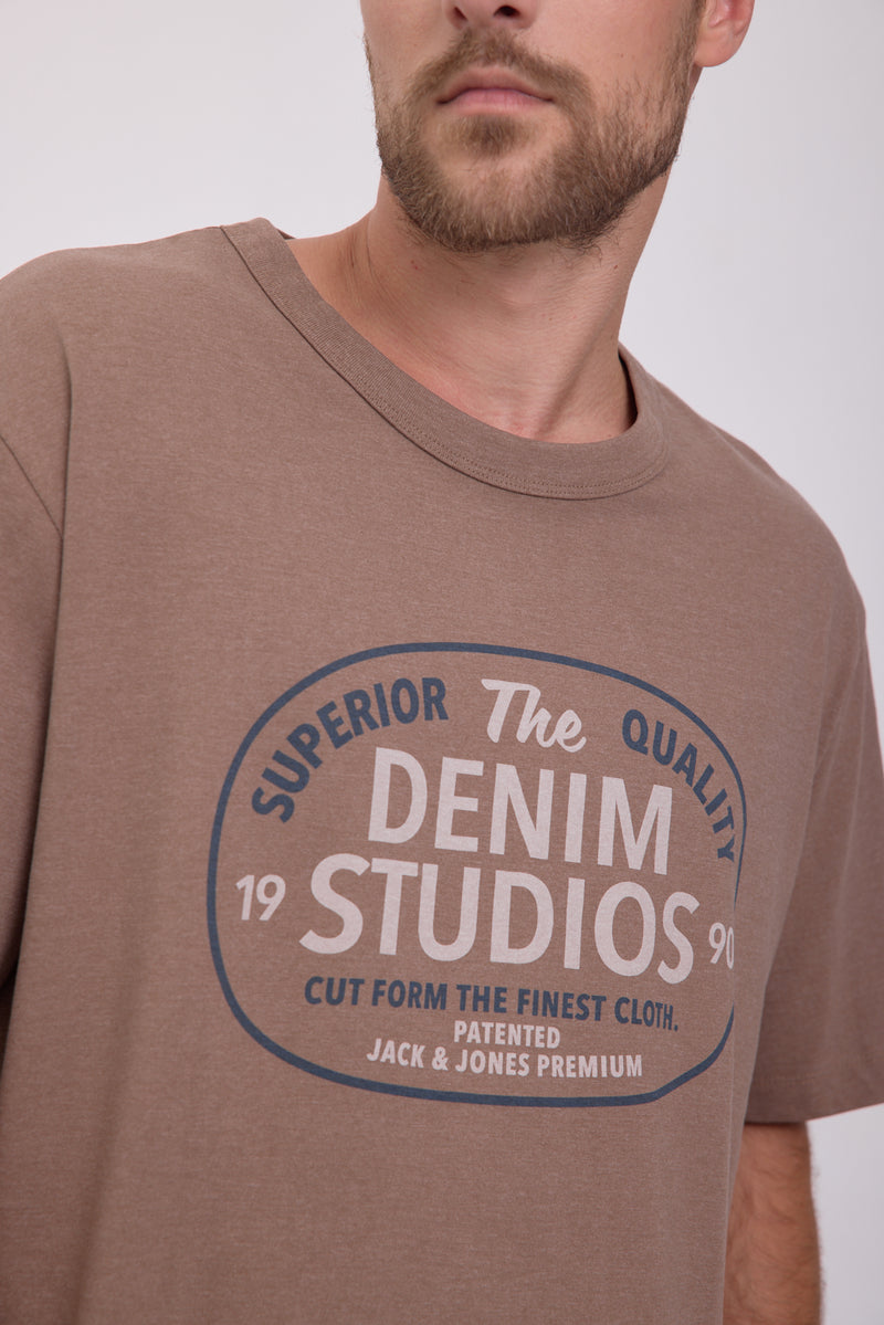 CAMISETA RASHFORD  - Walnut Detail:MELANGE