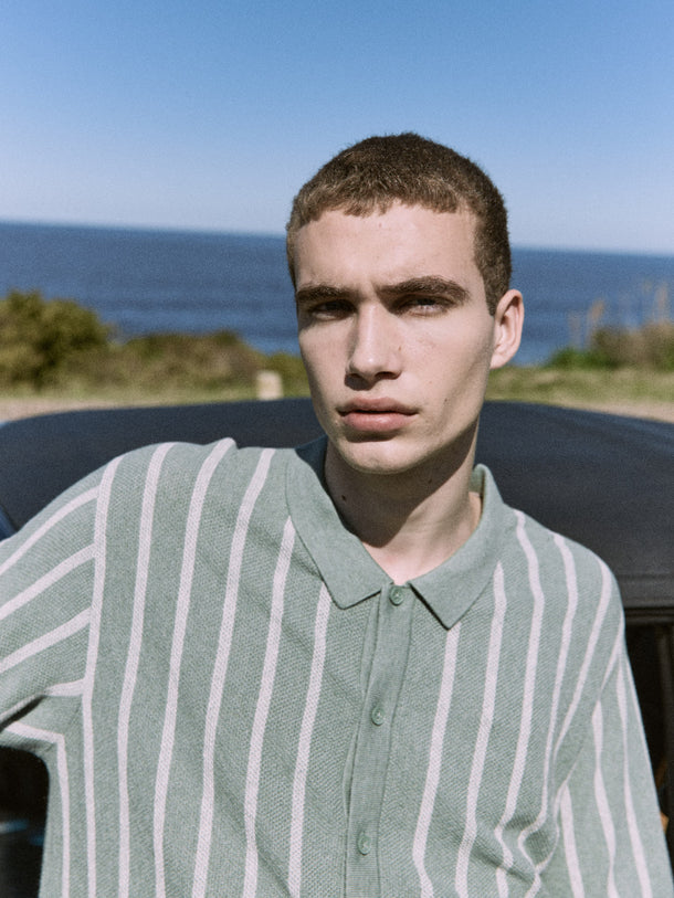 Product POLO EMIL - Iceberg Green Stripes:w. Cloud Dancer stripes - Image 2