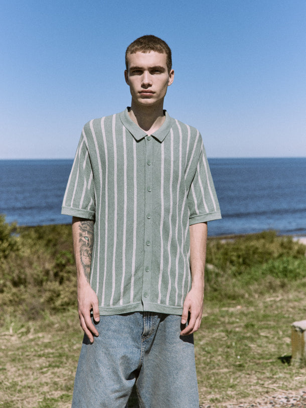 Product POLO EMIL - Iceberg Green Stripes:w. Cloud Dancer stripes - Image 1