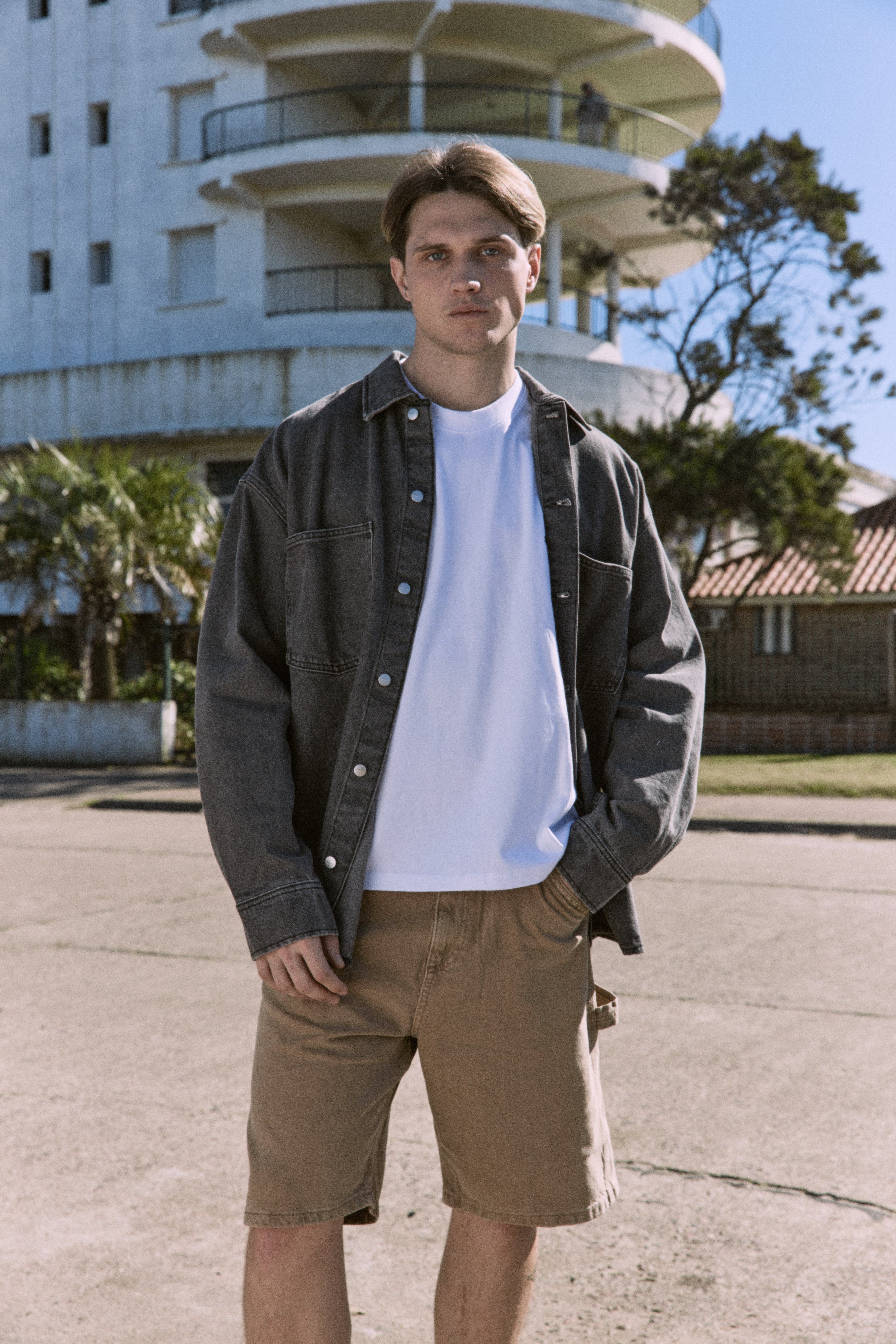 SOBRECAMISA DE JEAN SANTORINI - Black Denim