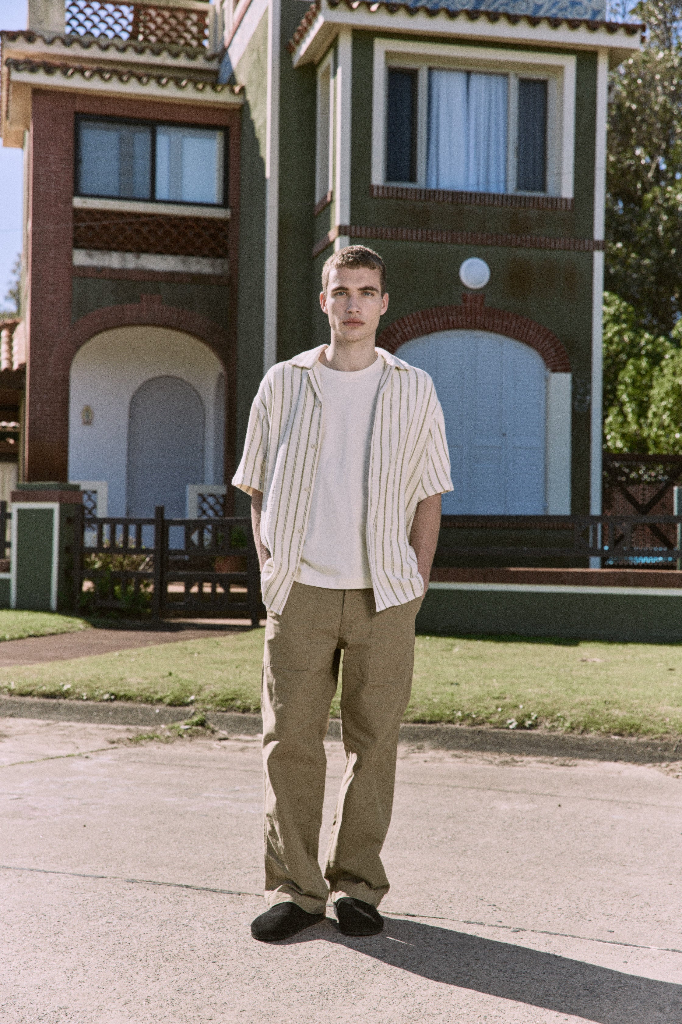 CAMISA RELAXED RAYAS COBA - Cedar