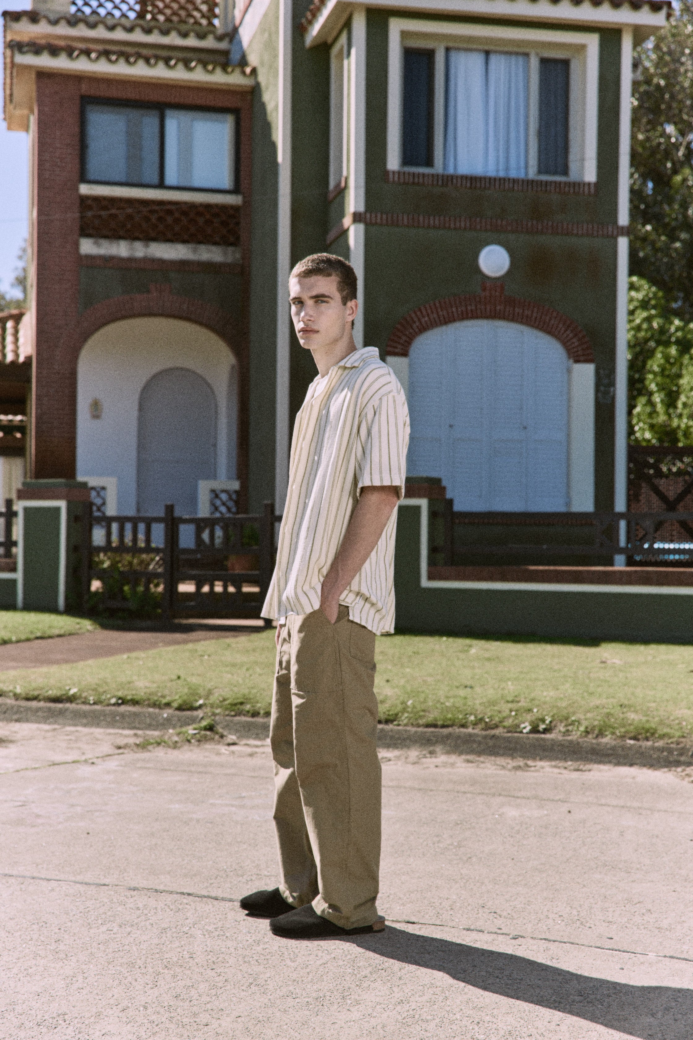 CAMISA RELAXED RAYAS COBA - Cedar