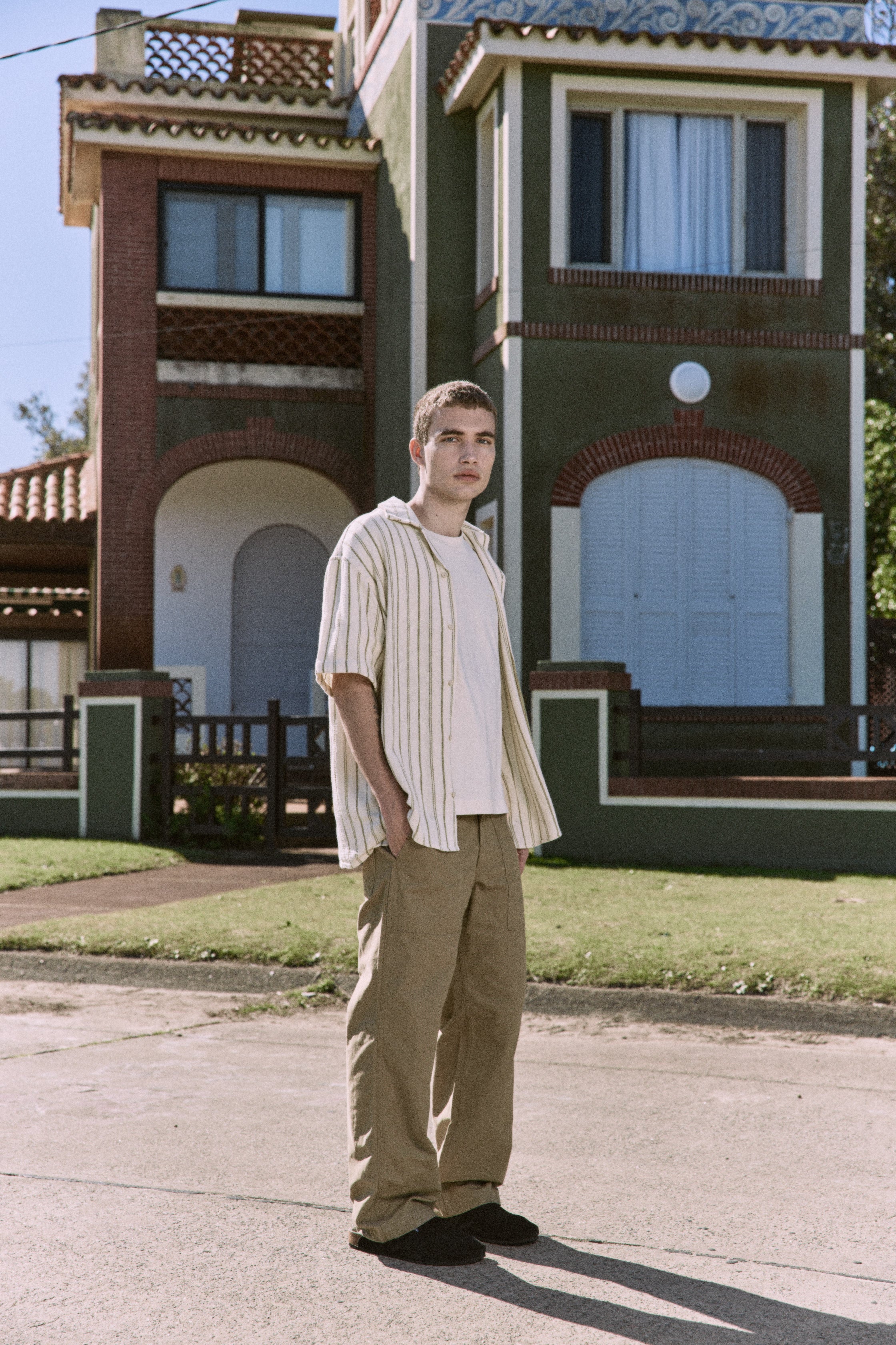 CAMISA RELAXED RAYAS COBA - Cedar