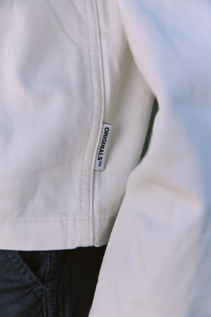 CAMPERA WORKER CON CUELLO CAMISERO RETIRO COACH - Antique White