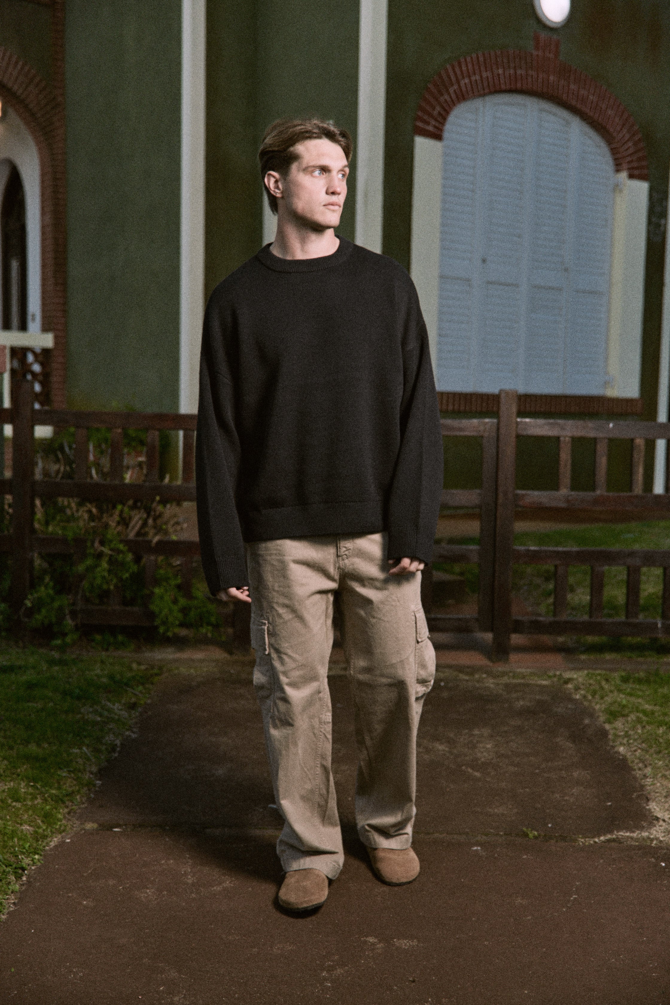 SWEATER OVERSIZE TEJIDO KOBE - Black