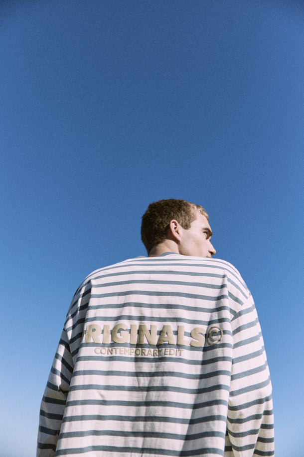 Product CAMISETA SLINGTON CREW-Stormy Weather Stripes:ANTIQUE WHITE - Image 2