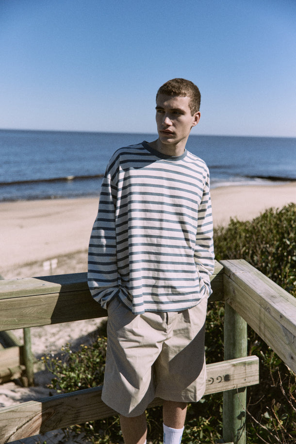 Product CAMISETA SLINGTON CREW-Stormy Weather Stripes:ANTIQUE WHITE - Image 3