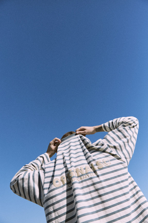 Product CAMISETA SLINGTON CREW-Stormy Weather Stripes:ANTIQUE WHITE - Image 4