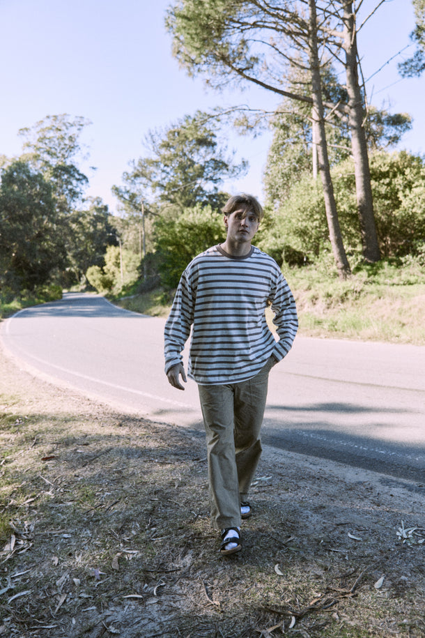 Product CAMISETA SLINGTON CREW-Deep Taupe Stripes:ANTIQUE WHITE - Image 3