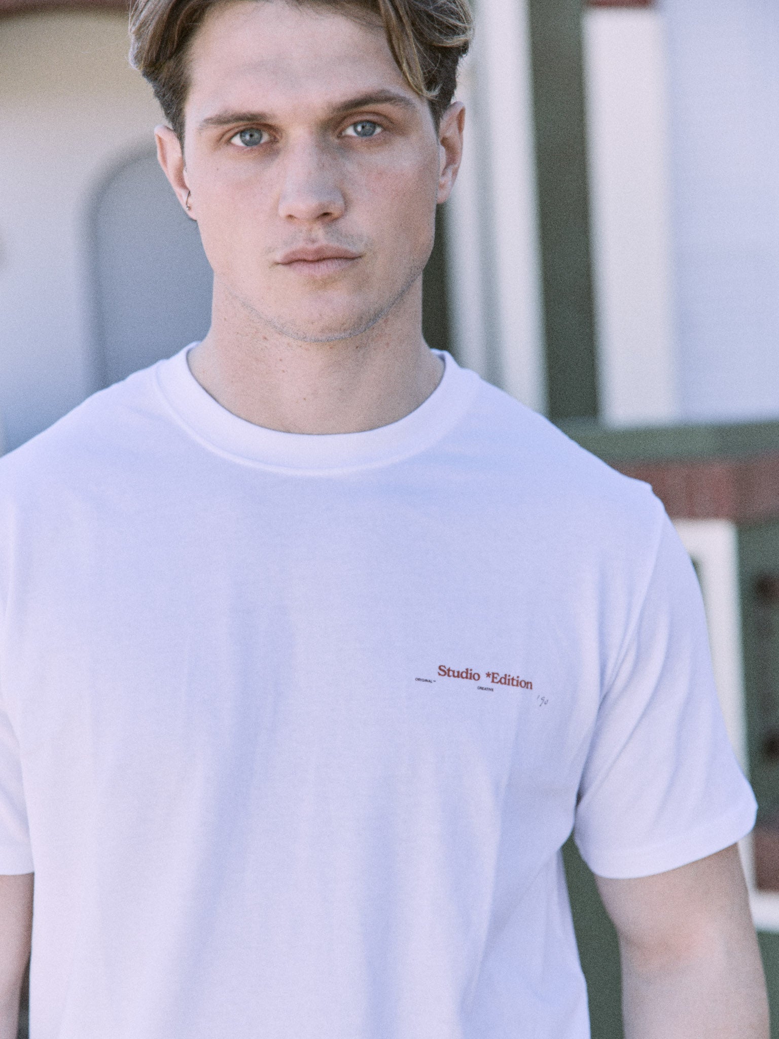 CAMISETA SPLIT PAINTING - Bright White