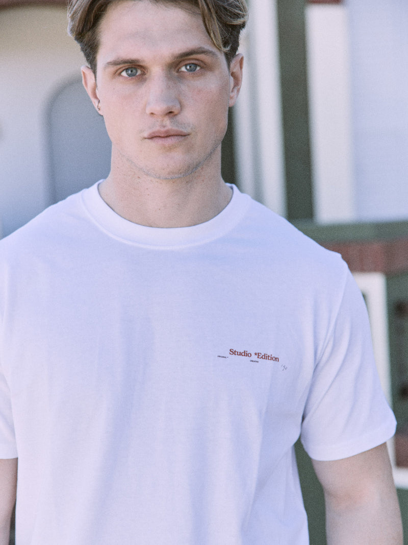 CAMISETA SPLIT PAINTING - Bright White