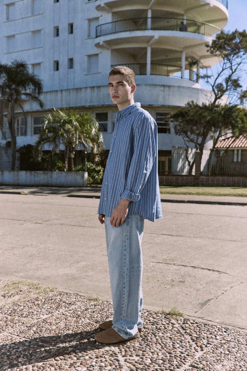 CAMISA DE LINO LIAM-Coronet Blue Fit:COMFORT FIT