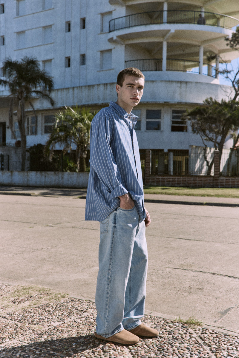 CAMISA DE LINO LIAM-Coronet Blue Fit:COMFORT FIT