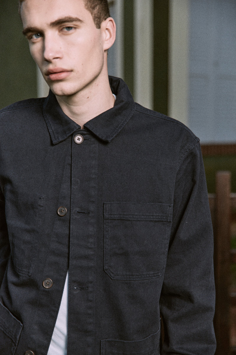 SOBRECAMISA WORKER CON BOTONES DERRY - Dark Navy