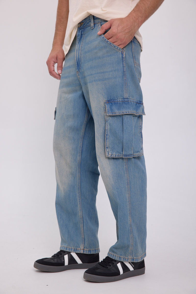 JEAN ALEX CARGO 314 - Blue Denim