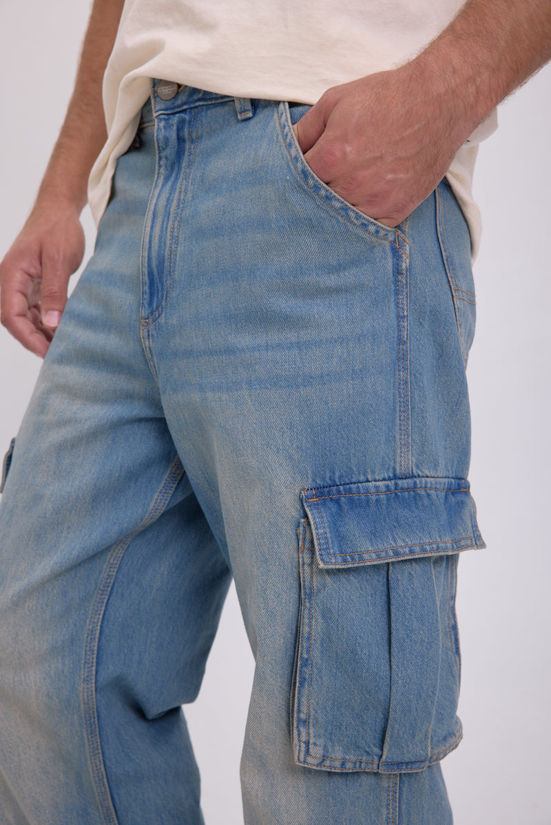 JEAN ALEX CARGO 314 - Blue Denim