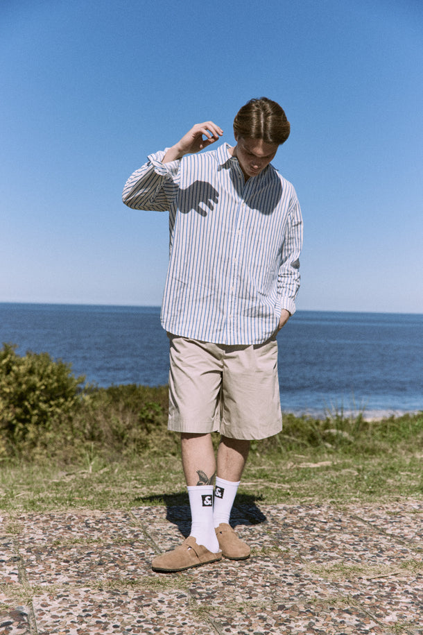 Product SHORT CHINO PORTER-Silver Lining - Image 6