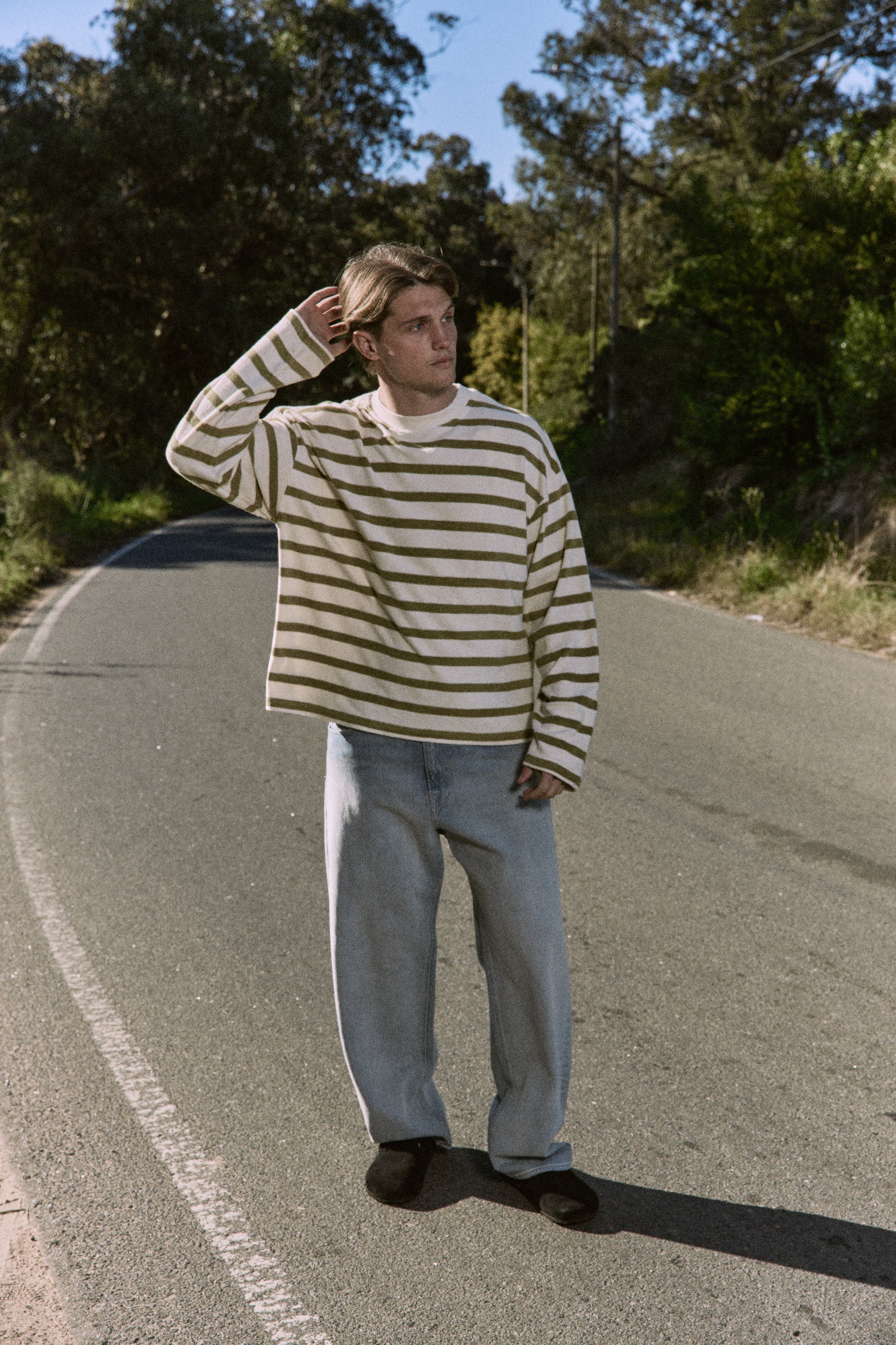 BUZO OVERSIZE RAYAS ACAPULCO - Cedar