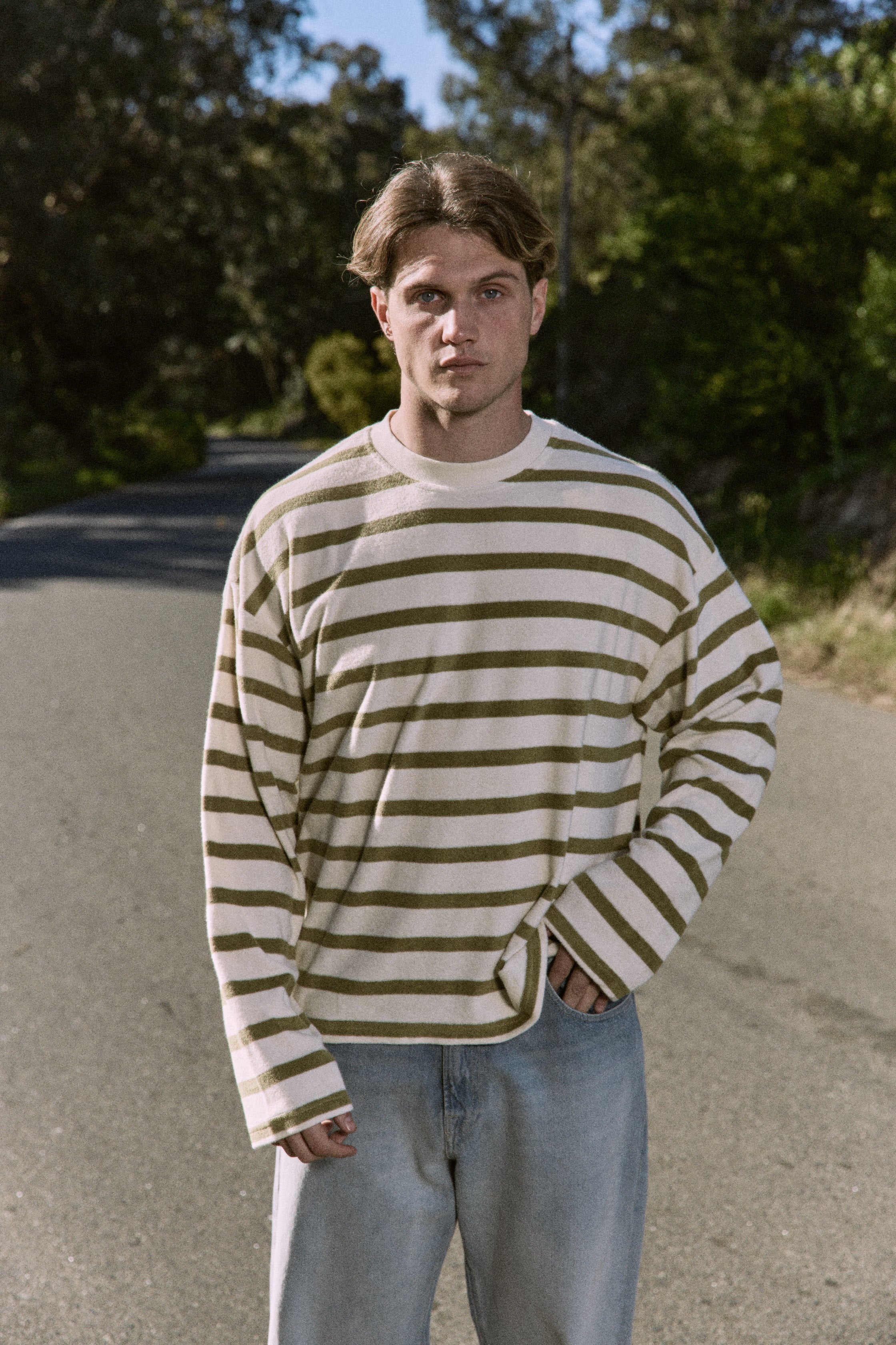 BUZO OVERSIZE RAYAS ACAPULCO - Cedar