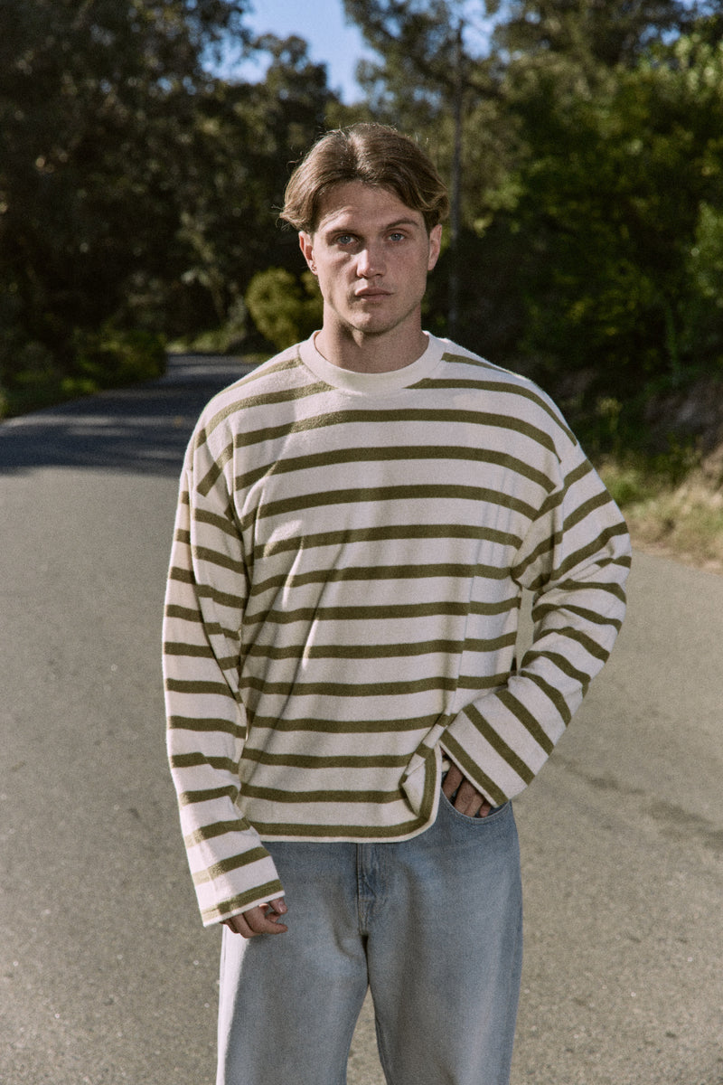 BUZO OVERSIZE RAYAS ACAPULCO - Cedar