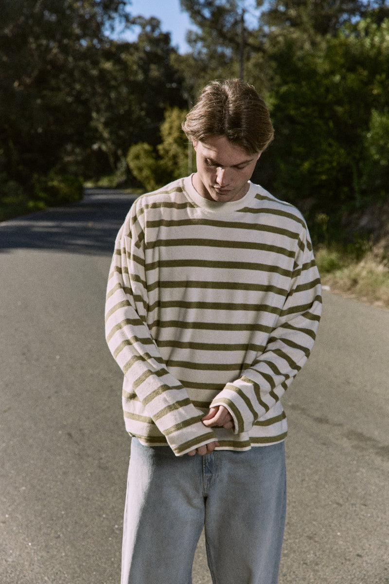 BUZO OVERSIZE RAYAS ACAPULCO - Cedar