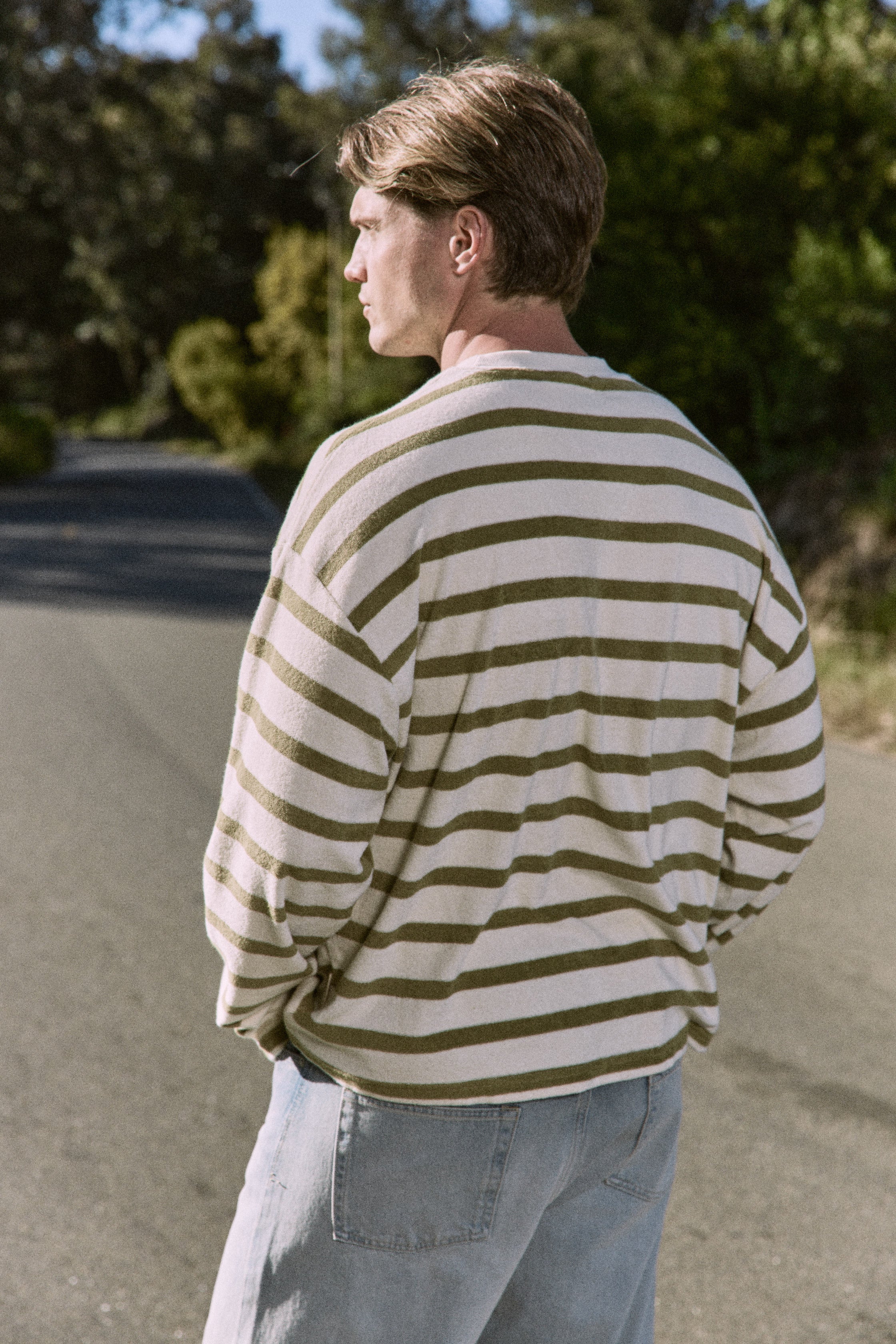 BUZO OVERSIZE RAYAS ACAPULCO - Cedar