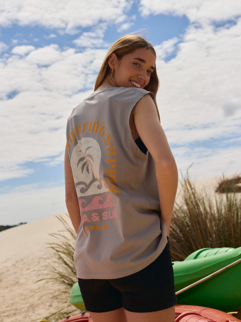 MUSCULOSA LOOSE ESTAMPADA RIPTIDE WAVES - Moonstruck