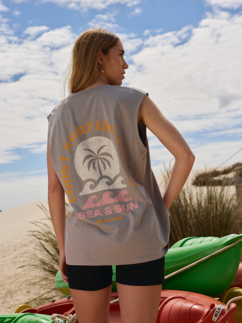 MUSCULOSA LOOSE ESTAMPADA RIPTIDE WAVES - Moonstruck