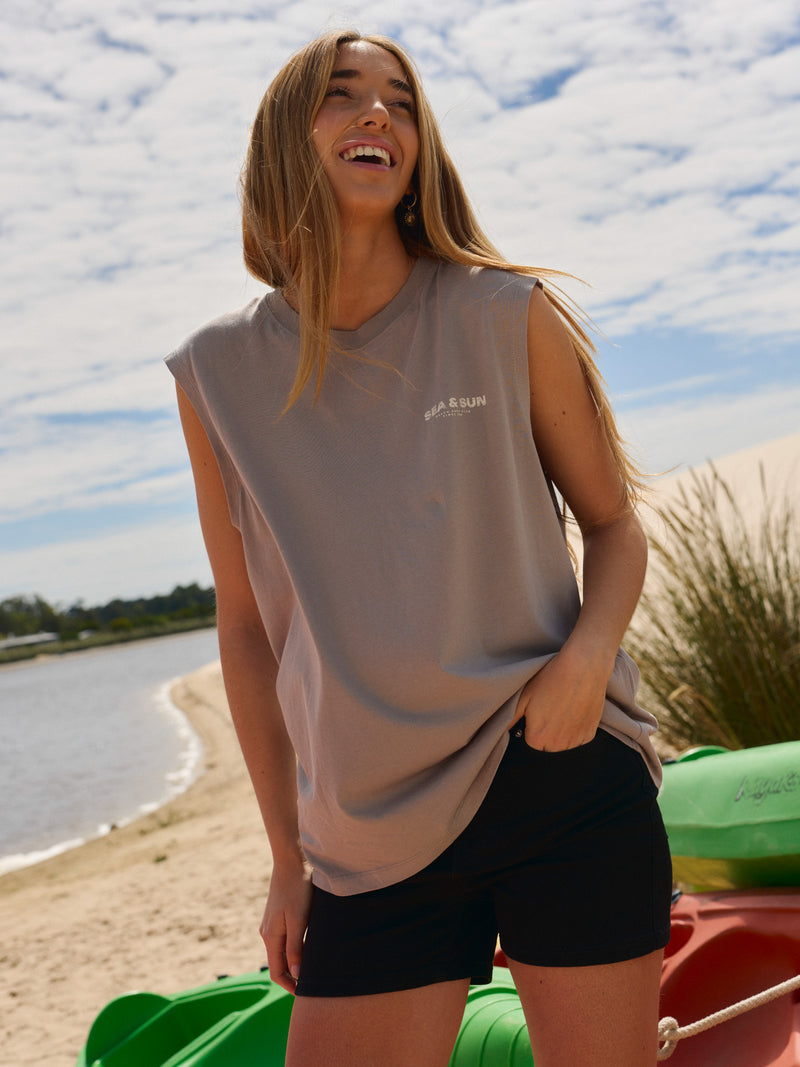 MUSCULOSA LOOSE ESTAMPADA RIPTIDE WAVES - Moonstruck