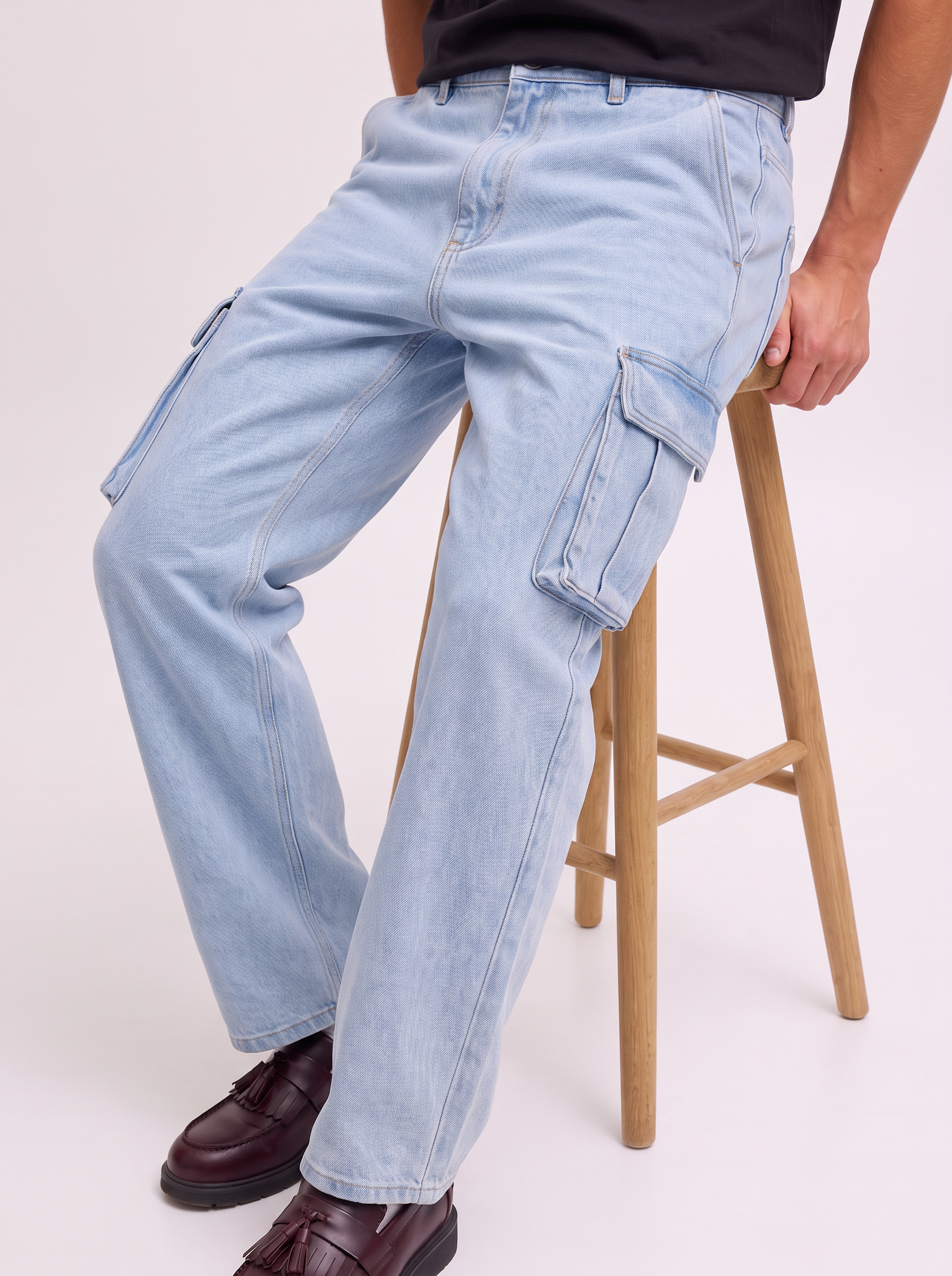 JEAN CARGO EDDIE - Blue Denim - null
