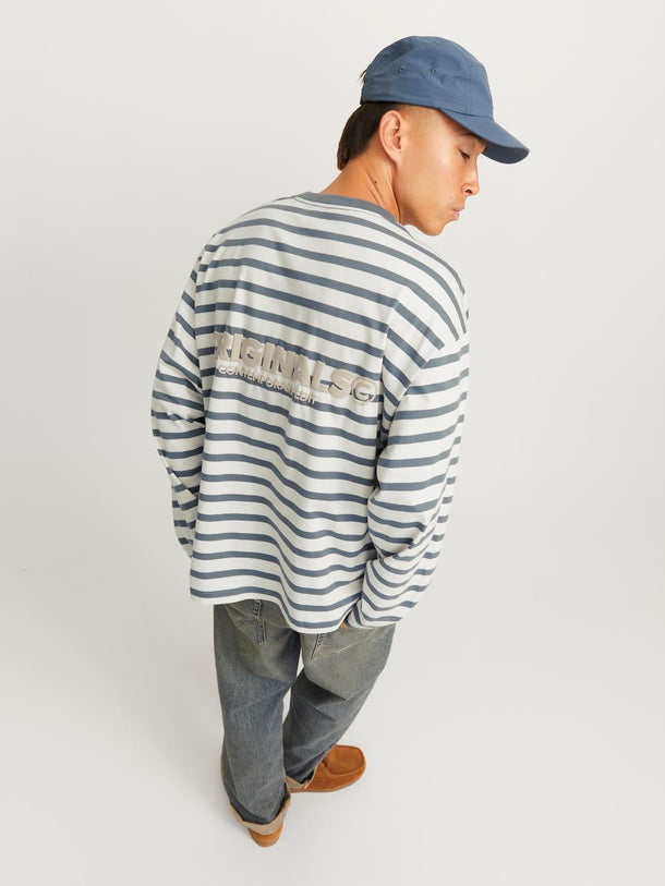 Product CAMISETA SLINGTON CREW-Stormy Weather Stripes:ANTIQUE WHITE - Image 6