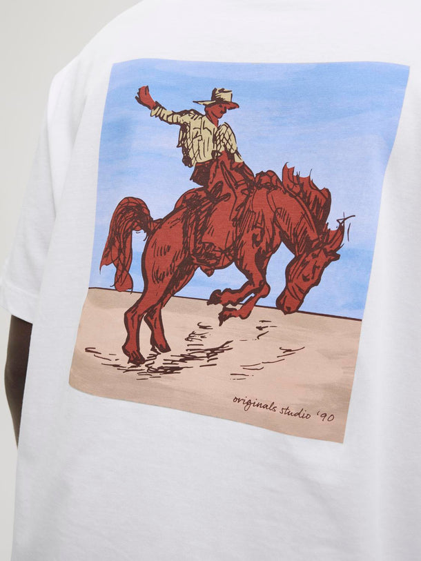 Product CAMISETA LOOSE ESTAMPADA MARRAKESH - Bright White Print:HORSE - Image 14
