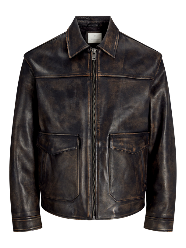 Product CAMPERA BIKER WALLACE - Brown Stone Detail:WASHED - Image 1