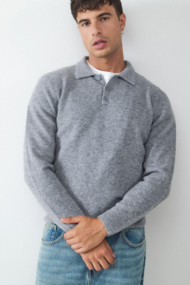 Product SWEATER CUELLO POLO BMK-Grey - Image 1