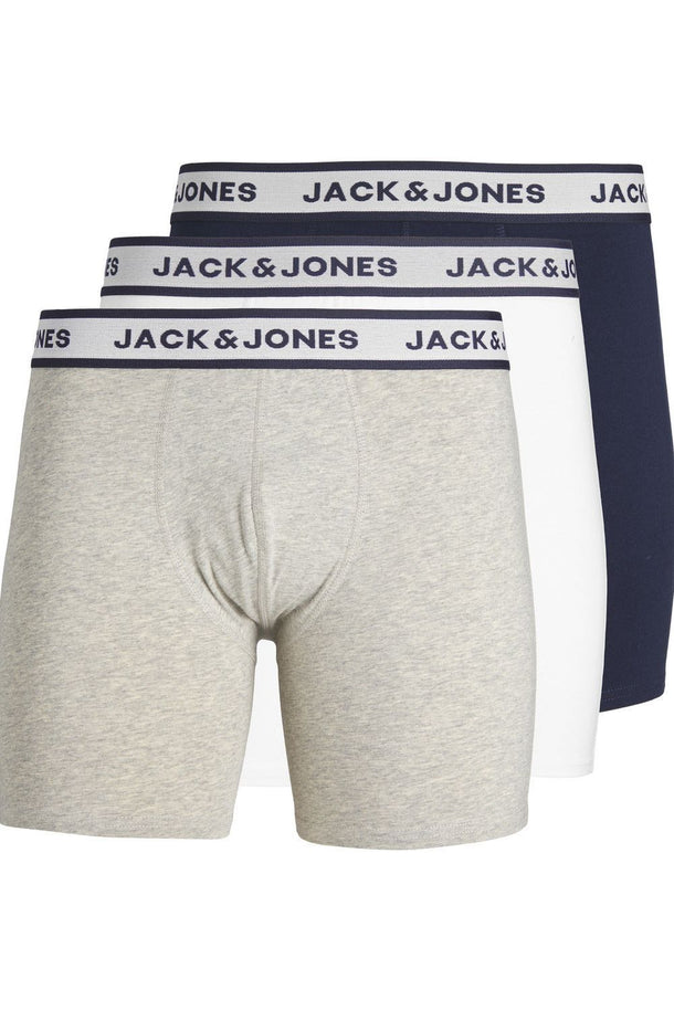 Product BOXER PACK SOLID - Light Grey Melange Pack:White - Navy Blazer - Image 4